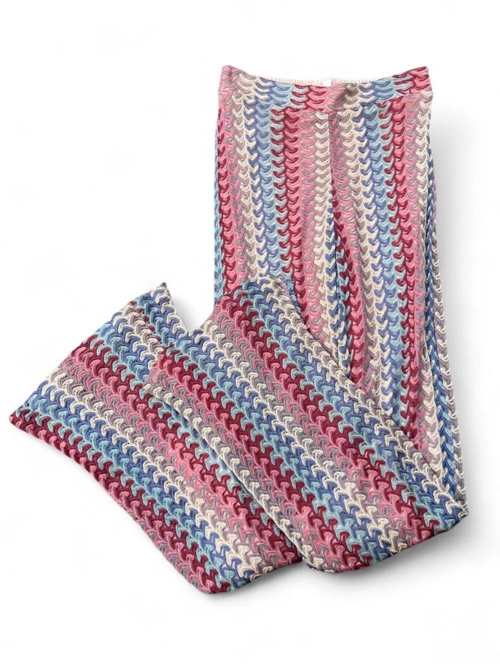 Guess Colorful Missoni Print Fearne Knit Wide Leg Pants